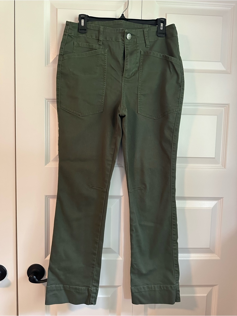 CAbi Olive Green High-Rise Casual Pants